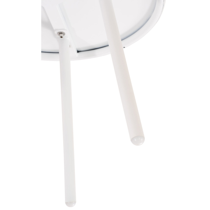 Table basse de jardin Ronde 50 cm Polypropylène Métal Blanc Xinor - 4