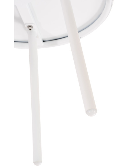 Table basse de jardin Ronde 50 cm Polypropylène Métal Blanc Xinor - 4