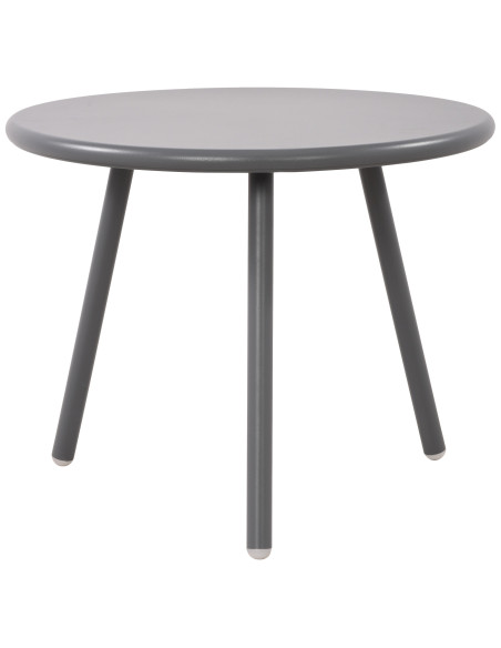 Table basse de jardin Ronde 50 cm Polypropylène Métal Gris foncé Xinor - 1