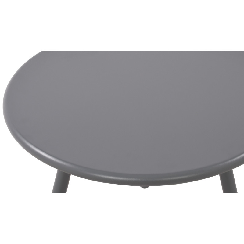 Table basse de jardin Ronde 50 cm Polypropylène Métal Gris foncé Xinor - 2