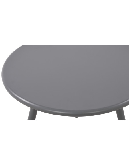 Table basse de jardin Ronde 50 cm Polypropylène Métal Gris foncé Xinor - 2
