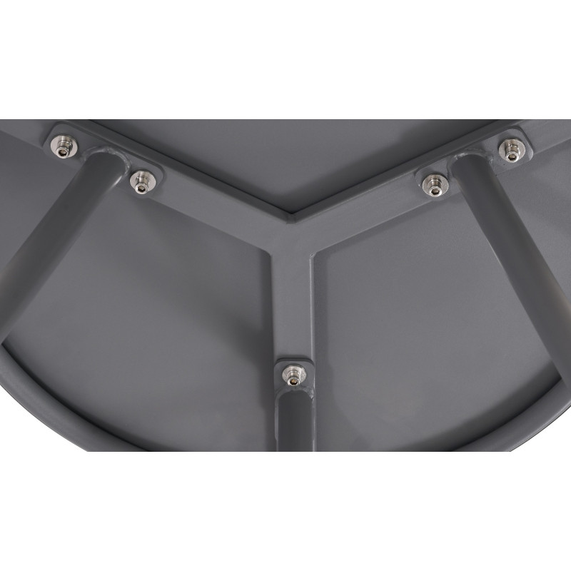 Table basse de jardin Ronde 50 cm Polypropylène Métal Gris foncé Xinor - 3