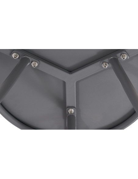 Table basse de jardin Ronde 50 cm Polypropylène Métal Gris foncé Xinor - 3