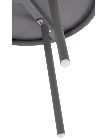 Table basse de jardin Ronde 50 cm Polypropylène Métal Gris foncé Xinor - 4