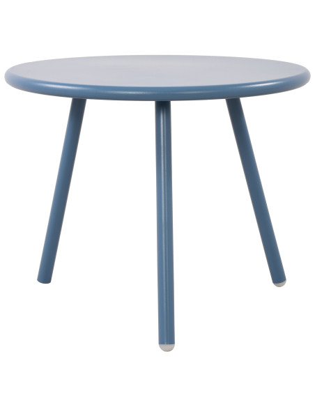 Table basse de jardin Ronde 50 cm Polypropylène Métal Bleu Xinor - 1