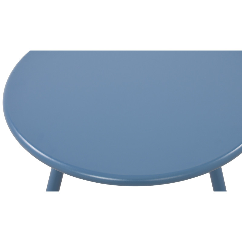 Table basse de jardin Ronde 50 cm Polypropylène Métal Bleu Xinor - 2