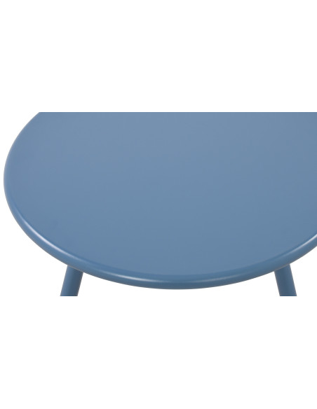 Table basse de jardin Ronde 50 cm Polypropylène Métal Bleu Xinor - 2