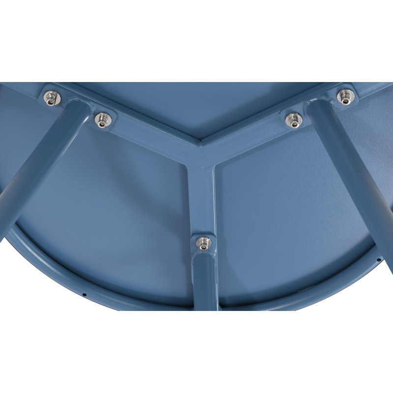 Table basse de jardin Ronde 50 cm Polypropylène Métal Bleu Xinor - 3