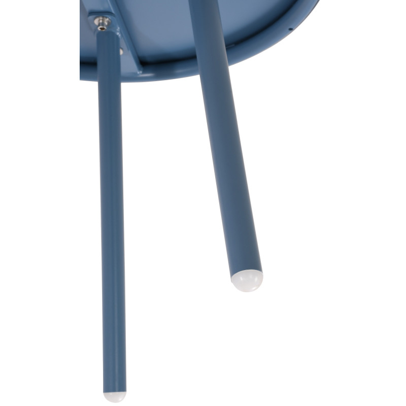 Table basse de jardin Ronde 50 cm Polypropylène Métal Bleu Xinor - 4