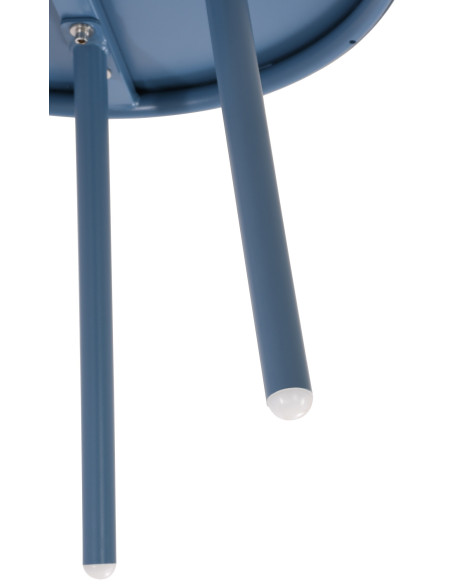 Table basse de jardin Ronde 50 cm Polypropylène Métal Bleu Xinor - 4