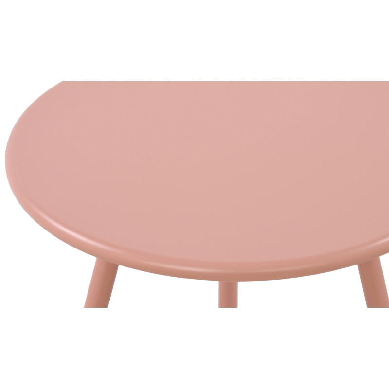 Table basse de jardin Ronde 50 cm Polypropylène Métal Rose Xinor - 2