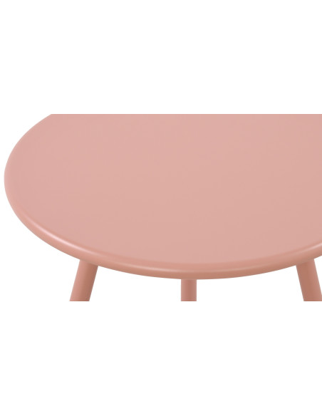 Table basse de jardin Ronde 50 cm Polypropylène Métal Rose Xinor - 2