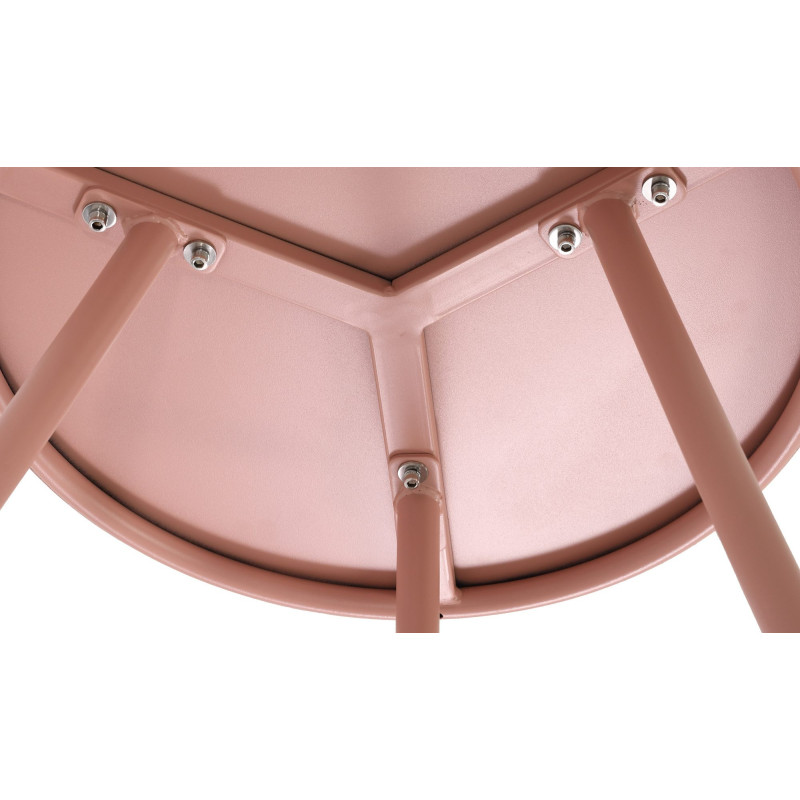 Table basse de jardin Ronde 50 cm Polypropylène Métal Rose Xinor - 3