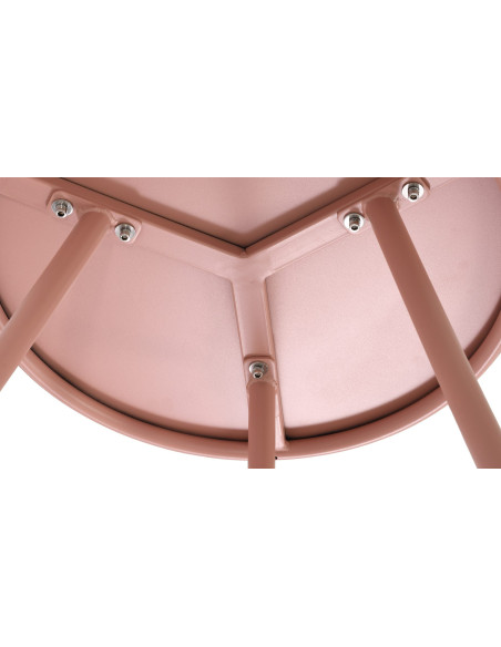 Table basse de jardin Ronde 50 cm Polypropylène Métal Rose Xinor - 3
