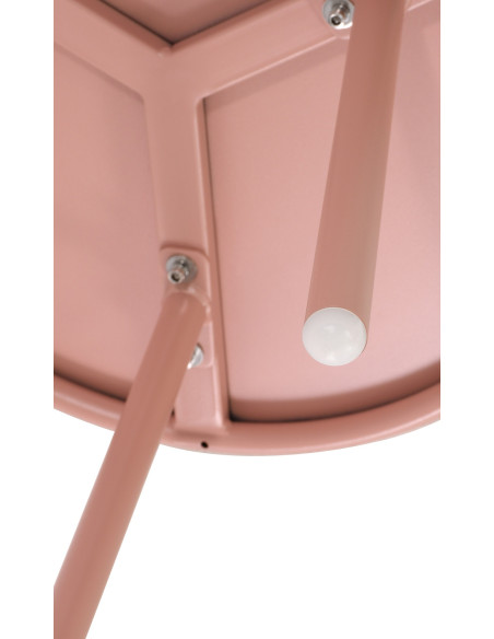 Table basse de jardin Ronde 50 cm Polypropylène Métal Rose Xinor - 4