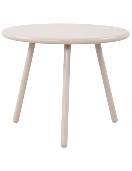 Table basse de jardin Ronde 50 cm Polypropylène Métal Gris clair Xinor - 1
