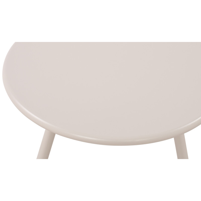 Table basse de jardin Ronde 50 cm Polypropylène Métal Gris clair Xinor - 2