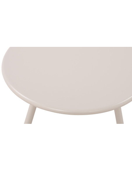 Table basse de jardin Ronde 50 cm Polypropylène Métal Gris clair Xinor - 2