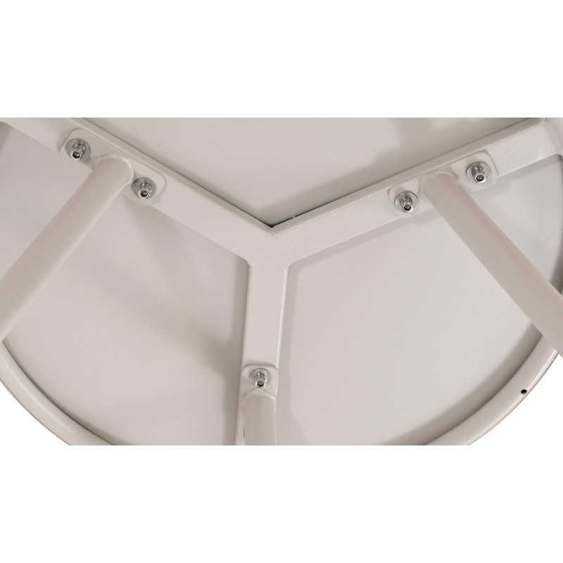 Table basse de jardin Ronde 50 cm Polypropylène Métal Gris clair Xinor - 3