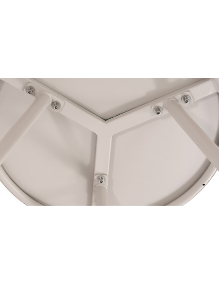 Table basse de jardin Ronde 50 cm Polypropylène Métal Gris clair Xinor - 3