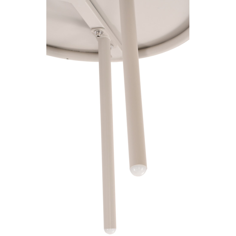 Table basse de jardin Ronde 50 cm Polypropylène Métal Gris clair Xinor - 4