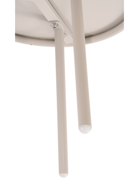 Table basse de jardin Ronde 50 cm Polypropylène Métal Gris clair Xinor - 4