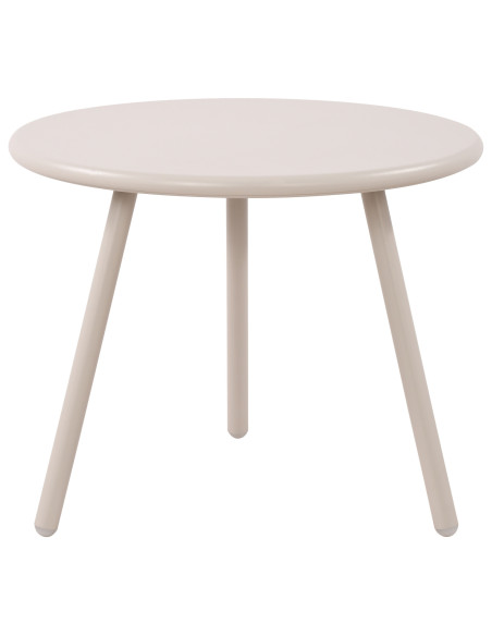 Table basse de jardin Ronde 50 cm Polypropylène Métal Gris clair Xinor - 5