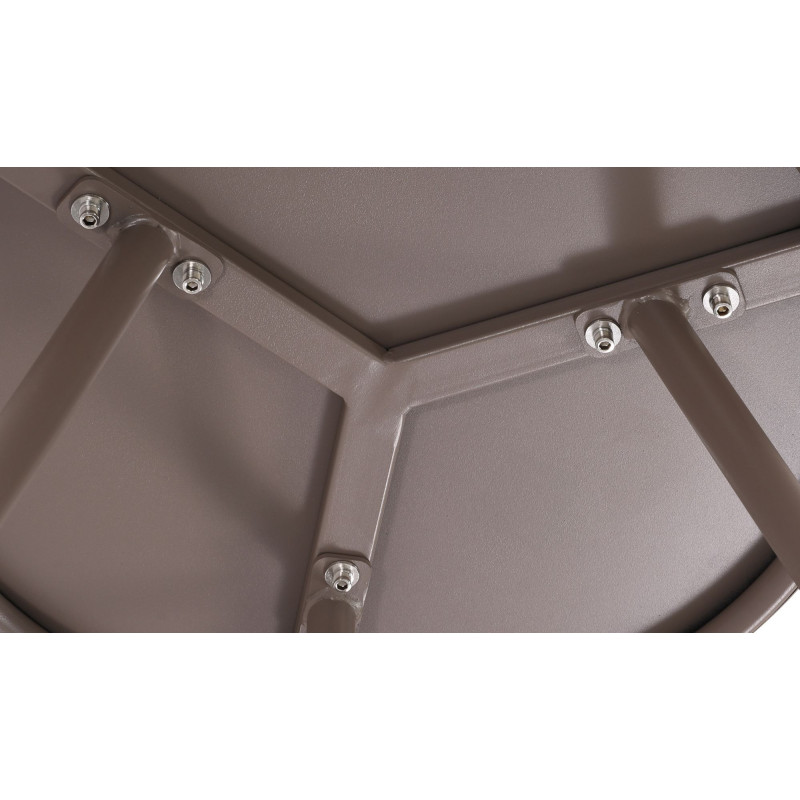 Table basse de jardin Ronde 50 cm Polypropylène Métal Taupe Xinor  - 3