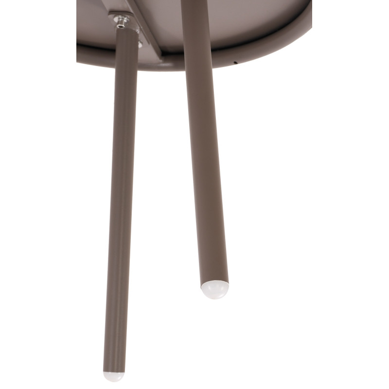 Table basse de jardin Ronde 50 cm Polypropylène Métal Taupe Xinor  - 4