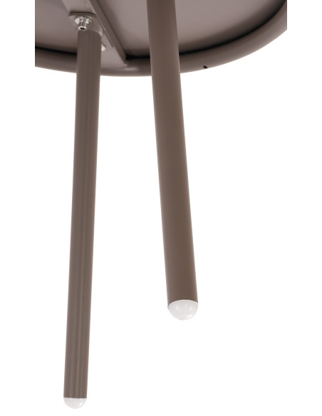 Table basse de jardin Ronde 50 cm Polypropylène Métal Taupe Xinor  - 4