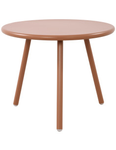Table basse de jardin Ronde 50 cm Polypropylène Métal Terracotta Xinor - 1