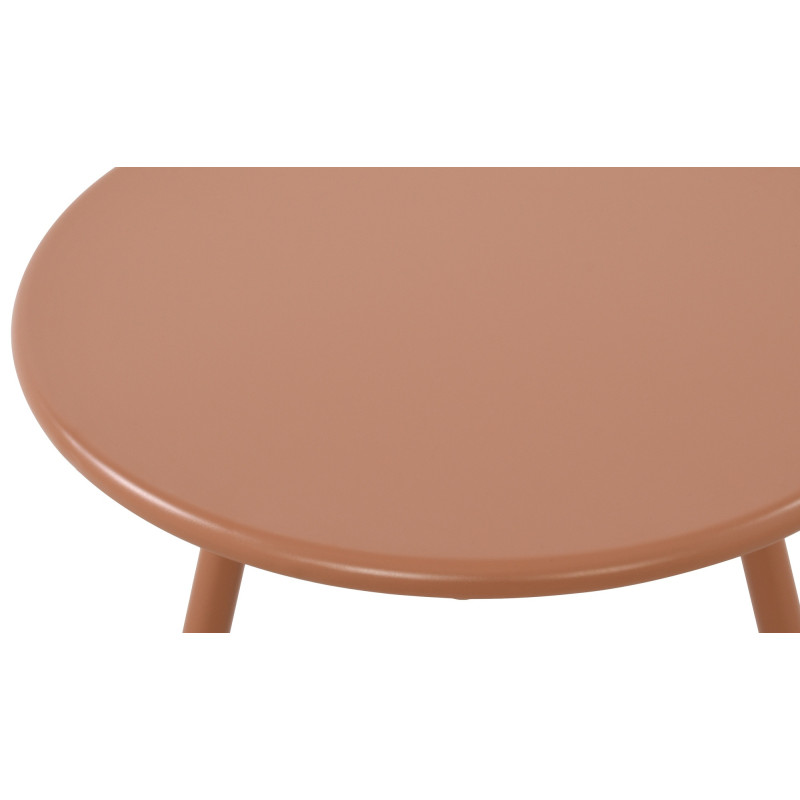Table basse de jardin Ronde 50 cm Polypropylène Métal Terracotta Xinor - 2