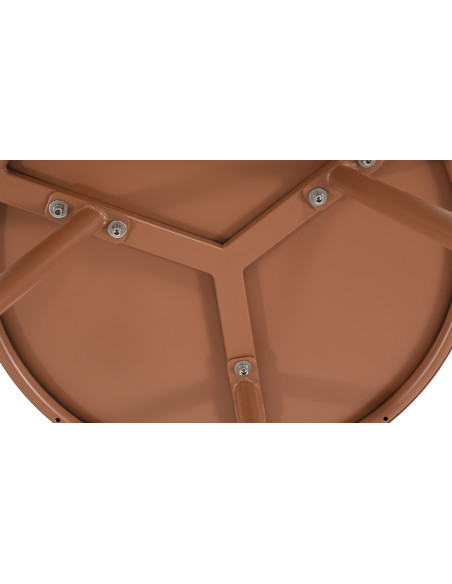 Table basse de jardin Ronde 50 cm Polypropylène Métal Terracotta Xinor - 3