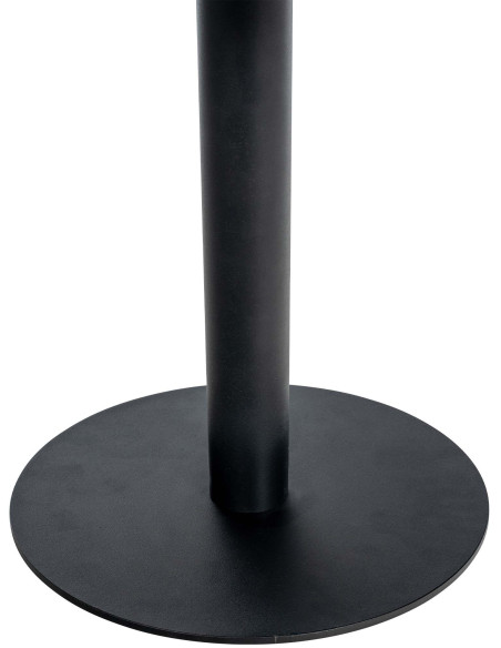 Table basse industrielle chic Ronde 40 cm Bois Marron chêne Métal Noir Sonea - 4