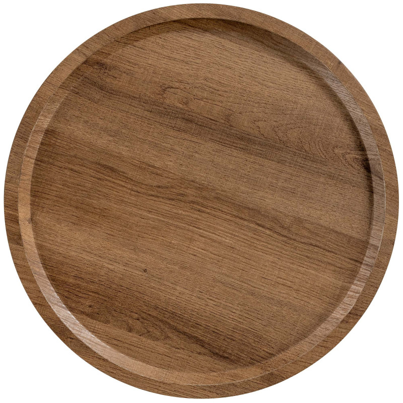 Table basse industrielle chic Ronde 60 cm Bois Marron Métal Noir Sonea - 2