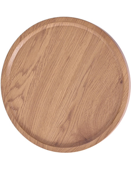Table basse industrielle chic Ronde 40 cm Bois Naturel Métal Noir Sonea - 2