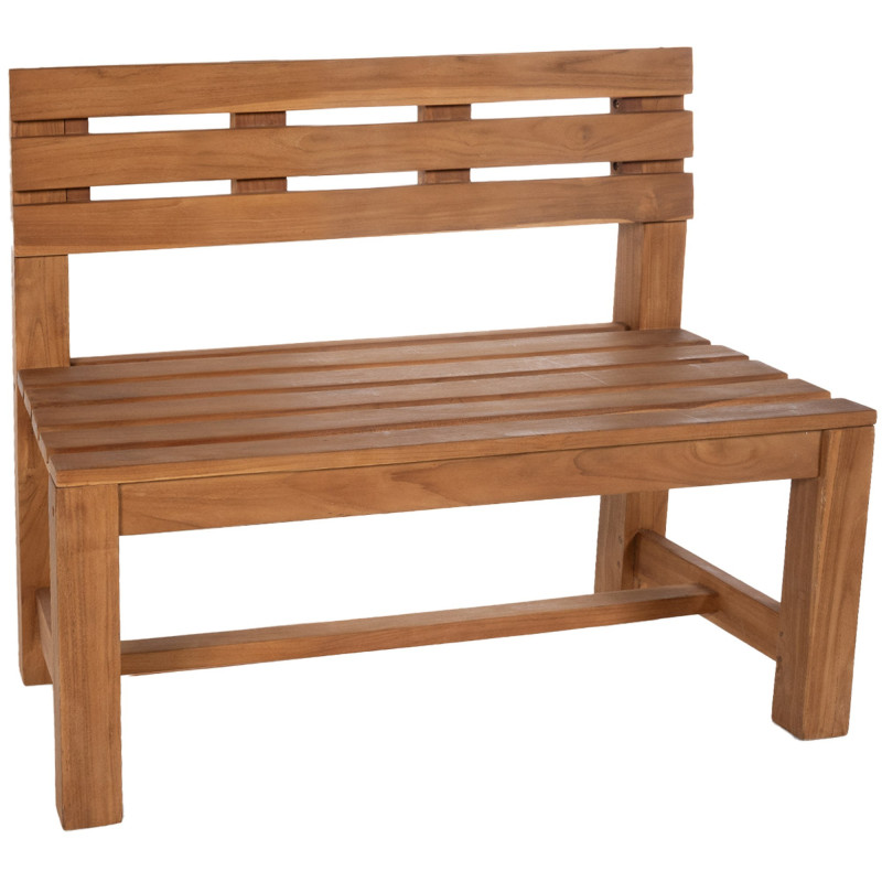 Banc de jardin 2 places 120 cm Bois de teck Naturel Azalen - 1