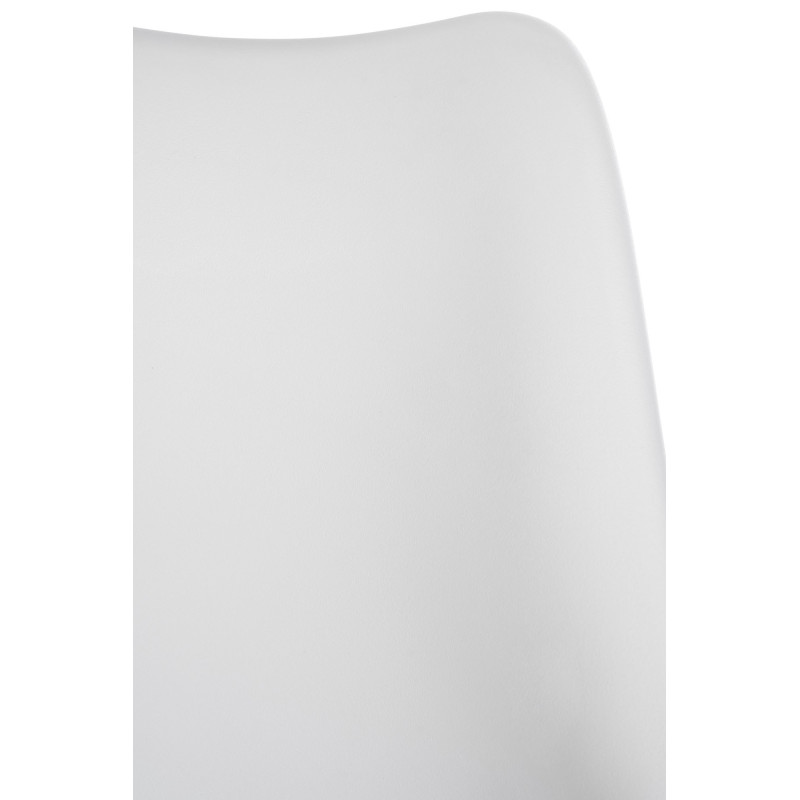 Chaise de bureau à roulettess design Polyuréthane Polypropylène Blanc Métal Argenté Chromé Silea - 5