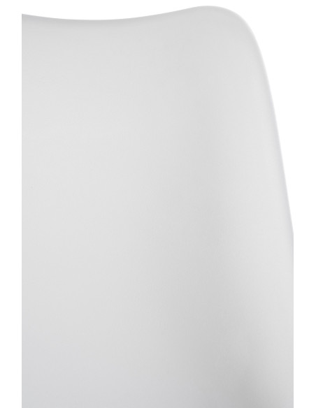 Chaise de bureau à roulettess design Polyuréthane Polypropylène Blanc Métal Argenté Chromé Silea - 5