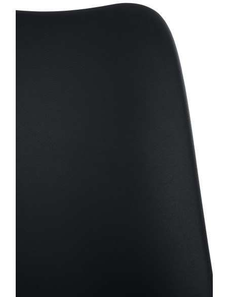 Chaise de bureau à roulettess design Polyuréthane Polypropylène Noir Métal Argenté Chromé Silea - 5