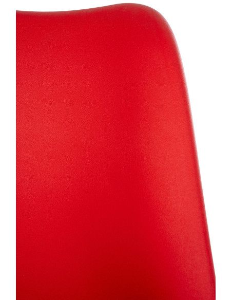 Chaise de bureau à roulettess design Polyuréthane Polypropylène Rouge Métal Argenté Chromé Silea - 5