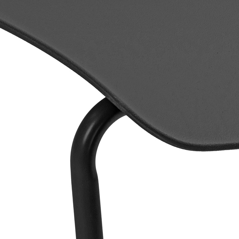 Chaise minimaliste moderne Polypropylène Métal Noir Otian - 2