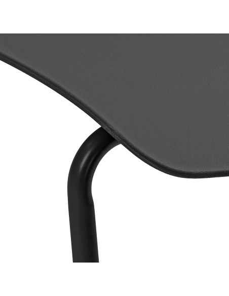 Chaise minimaliste moderne Polypropylène Métal Noir Otian - 2