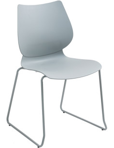 Chaise minimaliste moderne Polypropylène Métal Gris Otian - 1