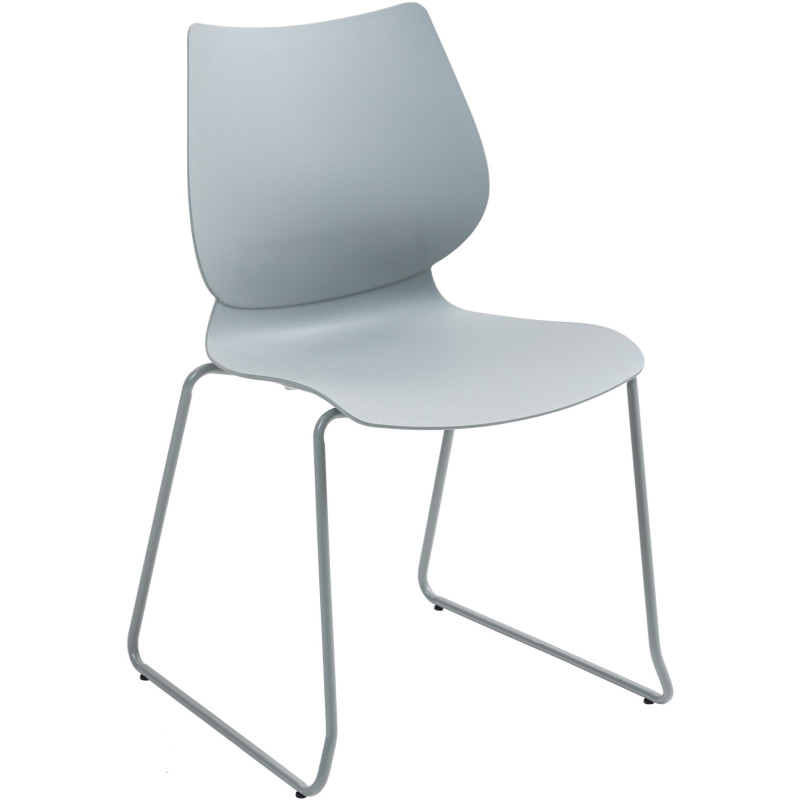 Chaise minimaliste moderne Polypropylène Métal Gris Otian - 1