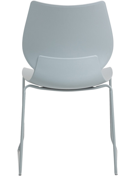Chaise minimaliste moderne Polypropylène Métal Gris Otian - 4