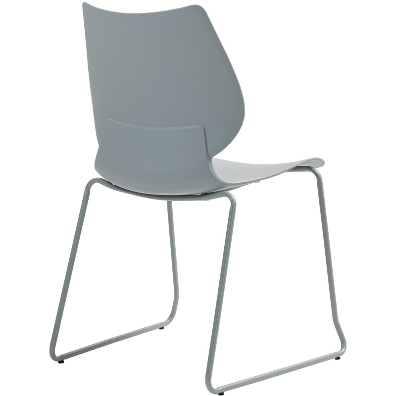 Chaise minimaliste moderne Polypropylène Métal Gris Otian - 5
