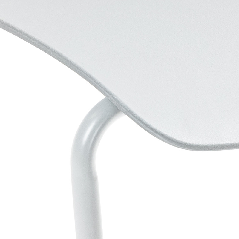 Chaise minimaliste moderne Polypropylène Métal Blanc Otian - 2