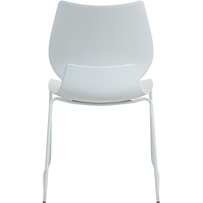 Chaise minimaliste moderne Polypropylène Métal Blanc Otian - 4