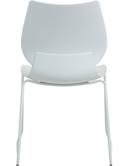 Chaise minimaliste moderne Polypropylène Métal Blanc Otian - 4